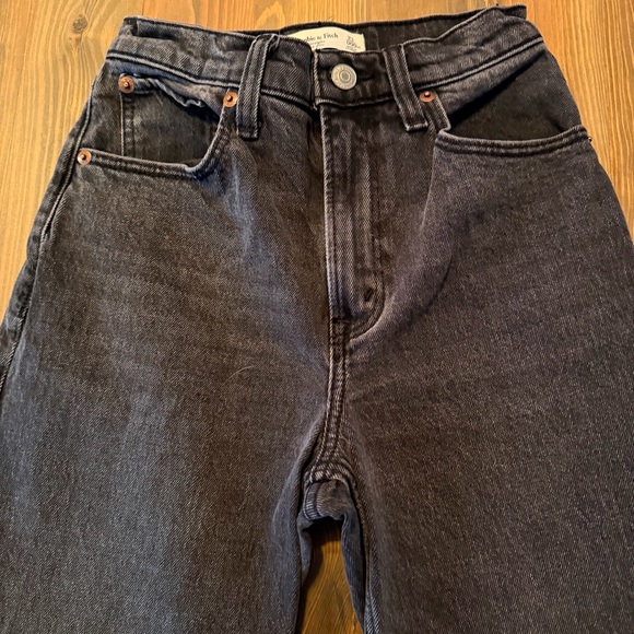 Abercrombie & Fitch Dark Blue Straight Leg Jeans - Picture 2 of 7